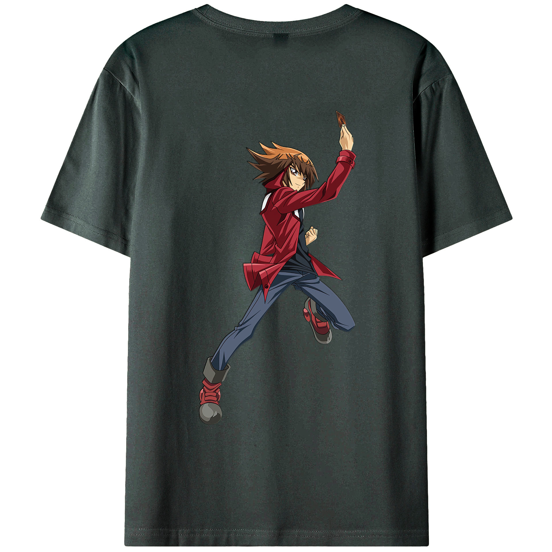 （画像用） 遊☆戯☆王 Yu-Gi-Oh! 綿100％ メンズ半袖Tシャツ（バックプリント） 通気性